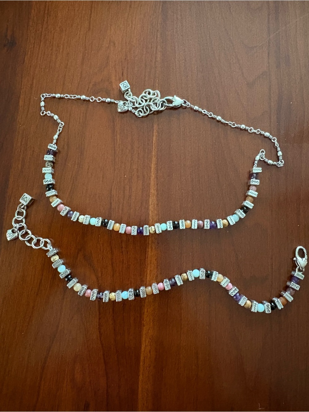 Brighton Pastel and Jewel-Tone Beaded Necklace and Bracelet Set